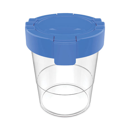 deflecto Antimicrobial No Spill Paint Cup, 3.46 w x 3.93 h, Blue