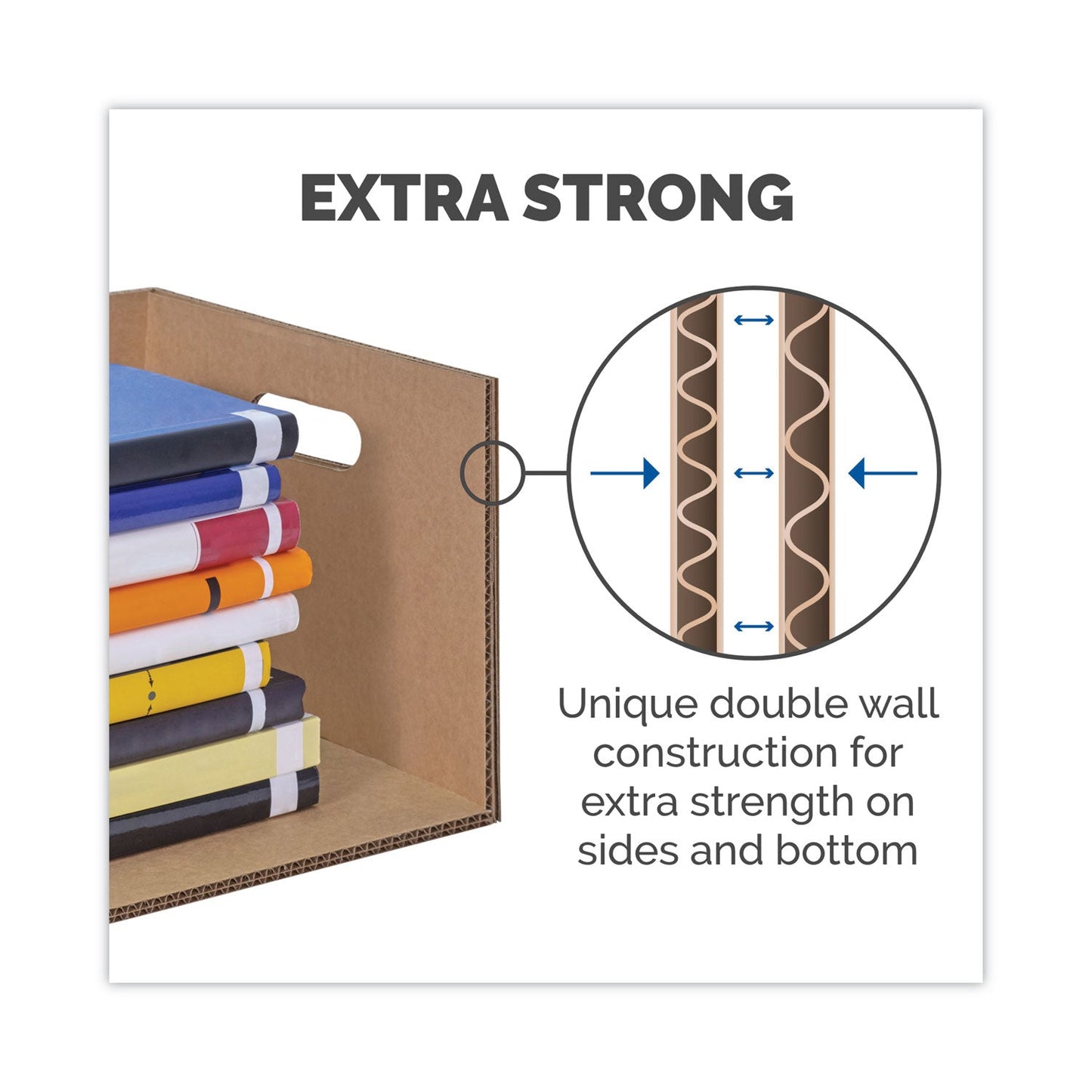 Bankers Box SmoothMove Classic Moving/Storage Boxes, Half Slotted Container (HSC), Small, 12" x 15" x 10", Brown/Blue, 15/Carton