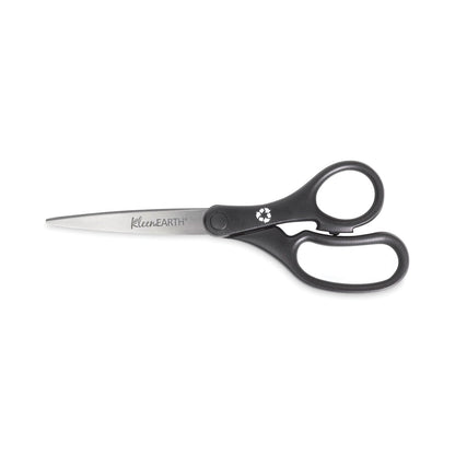 Westcott KleenEarth Basic Plastic Handle Scissors, 8" Long, 3.25" Cut Length, Black Straight Handles, 3/Pack