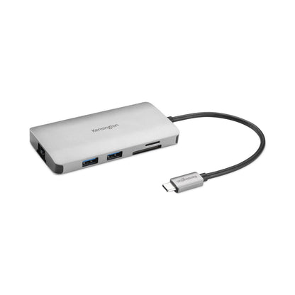 Kensington UH1400P USB-C 8-in-1 Driverless Mobile Hub, Black