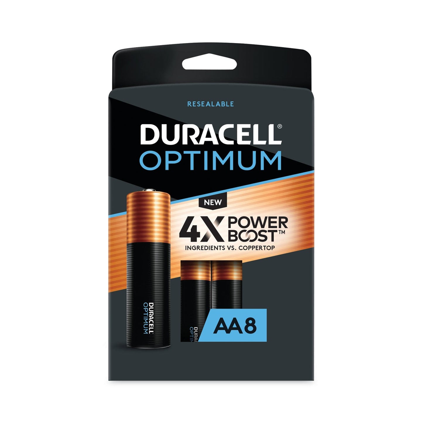 Duracell Optimum Alkaline AA Batteries, 8/Pack