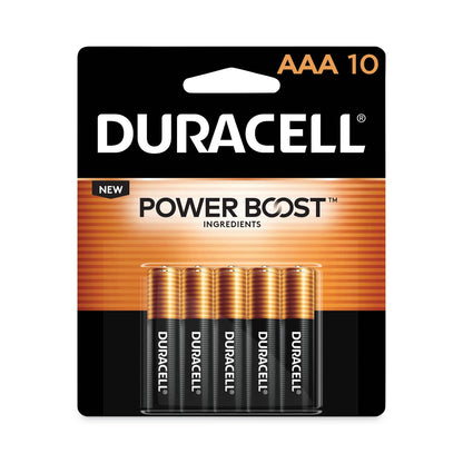 Duracell Power Boost CopperTop Alkaline AAA Batteries, 10/Pack