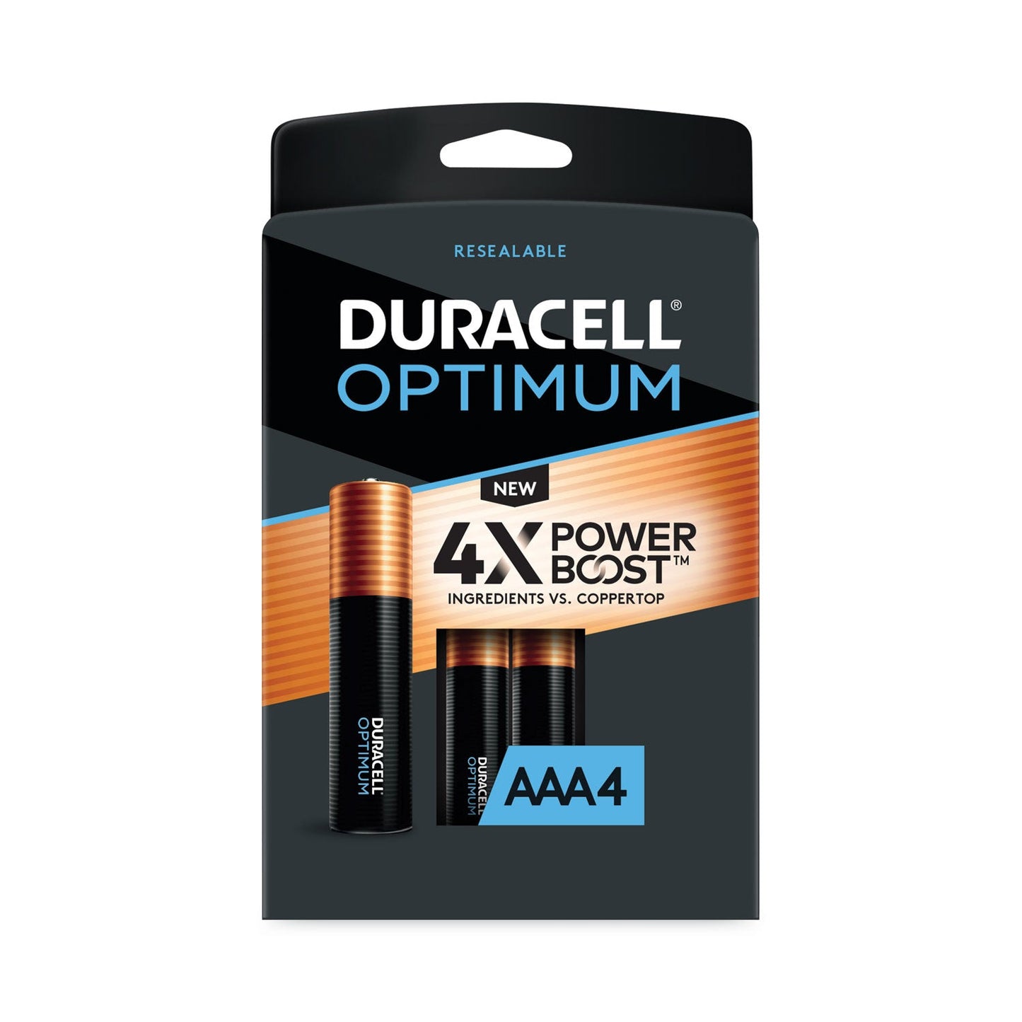 Duracell Optimum Alkaline AAA Batteries, 4/Pack