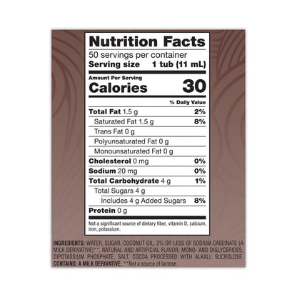 Coffee mate Liquid Coffee Creamer, Salted Caramel Chocolate, 0.38 oz Mini Cups, 50/Box