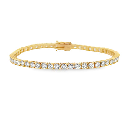 5.50ct Diamond Tennis Bracelet 18KT Yellow Gold