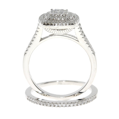 Cubic Zirconium CZ SS Bridal Sterling Silver