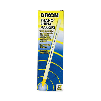 Dixon China Marker, White, Dozen