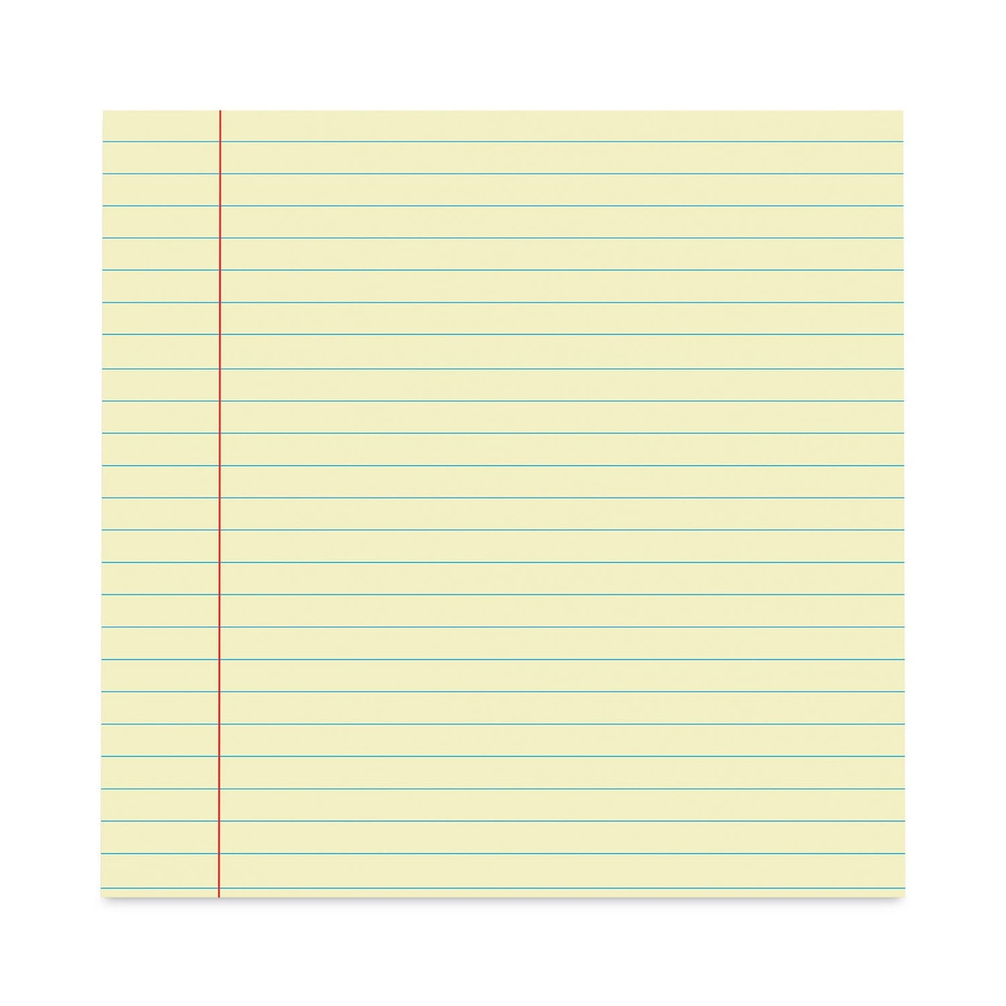 Universal Glue Top Pads, Wide/Legal Rule, 50 Canary-Yellow 8.5 x 11 Sheets, Dozen