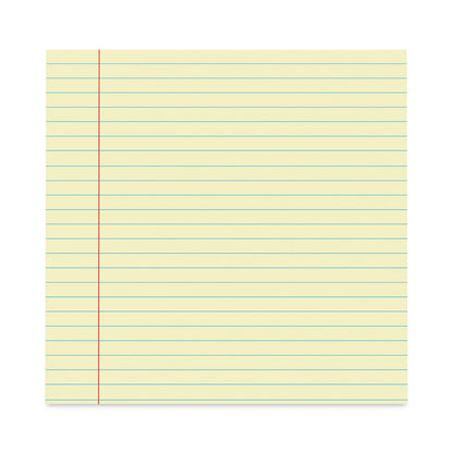 Universal Glue Top Pads, Wide/Legal Rule, 50 Canary-Yellow 8.5 x 11 Sheets, Dozen