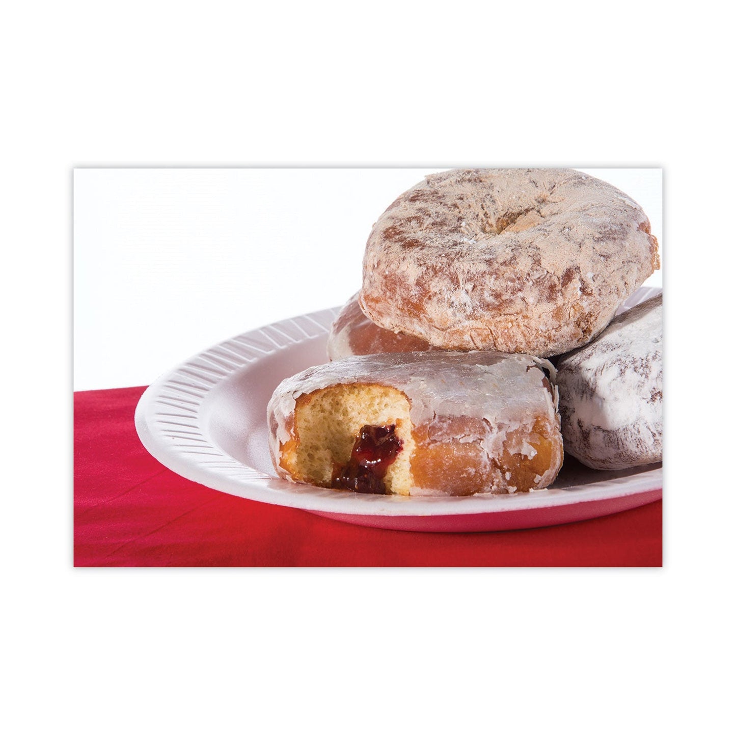Dart Quiet Classic Laminated Foam Dinnerware, Plate, 9", White, 125/Pack, 4 Packs/Carton