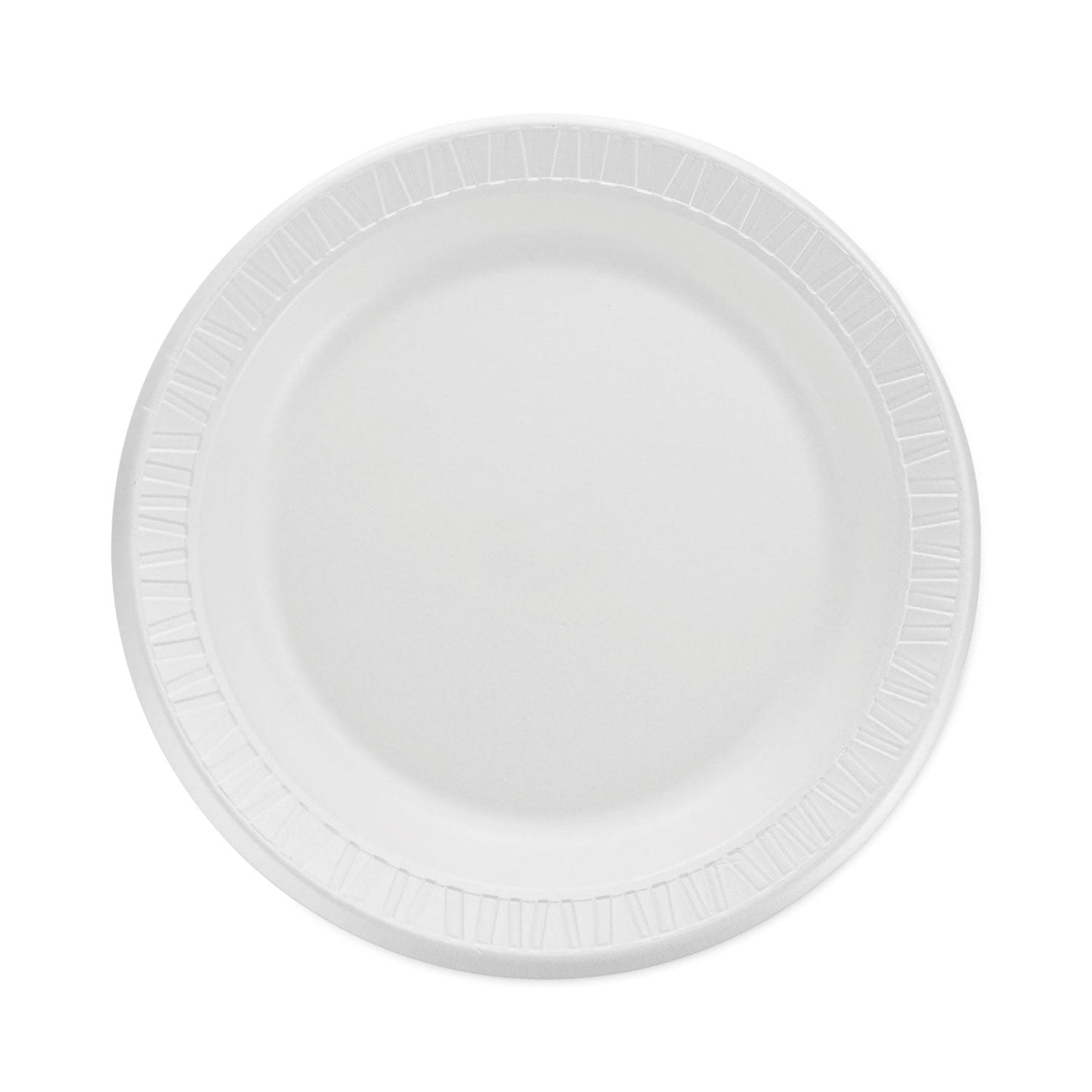 Dart Quiet Classic Laminated Foam Dinnerware, Plate, 9", White, 125/Pack, 4 Packs/Carton