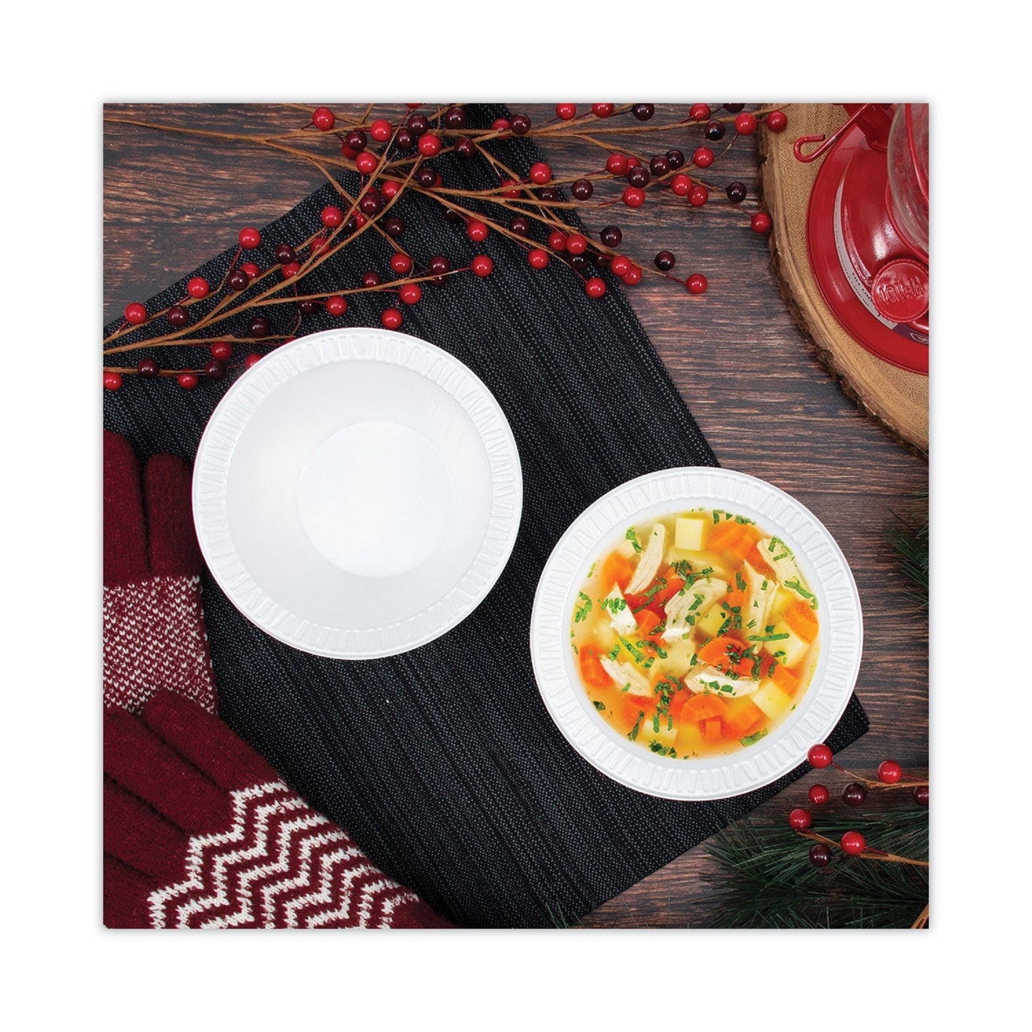 Dart Concorde Non-Laminated Foam Bowl, 12 oz, White, 125/Pack, 8 Packs/Carton