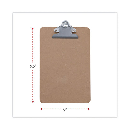 Universal Hardboard Clipboard, 0.75" Clip Capacity, Holds 5 x 8 Sheets, Brown