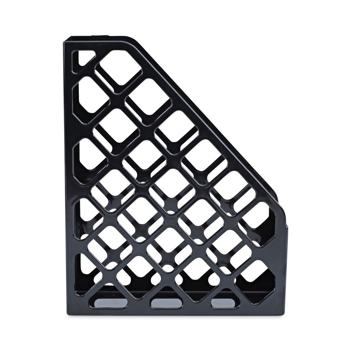 Universal Recycled Plastic Magazine File, 3 x 10 x 11.88, Black
