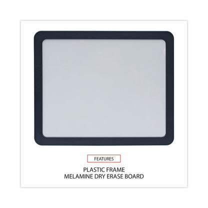 Universal Recycled Cubicle Dry Erase Board, 15.88 x 12.88, Charcoal, with Three Magnets