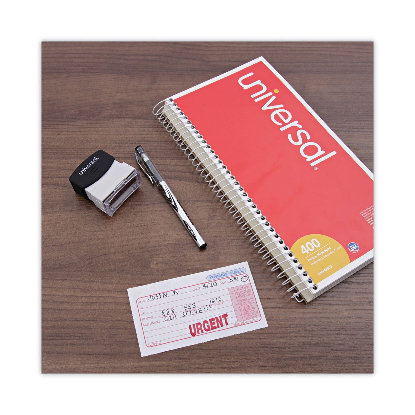 Universal Message Stamp, URGENT, Pre-Inked One-Color, Red