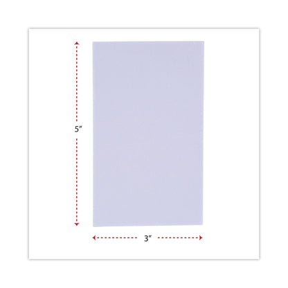 Universal Scratch Pad Value Pack, Unruled, 3 x 5, White, 100 Sheets, 180/Carton