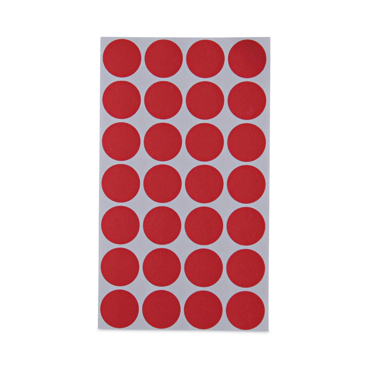 Universal Self-Adhesive Removable Color-Coding Labels, 0.75" dia, Red, 28/Sheet, 36 Sheets/Pack