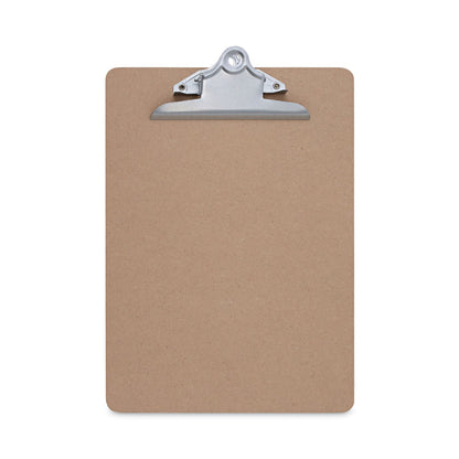 Universal Hardboard Clipboard, 1.25" Clip Capacity, Holds 8.5 x 11 Sheets, Brown, 3/Pack