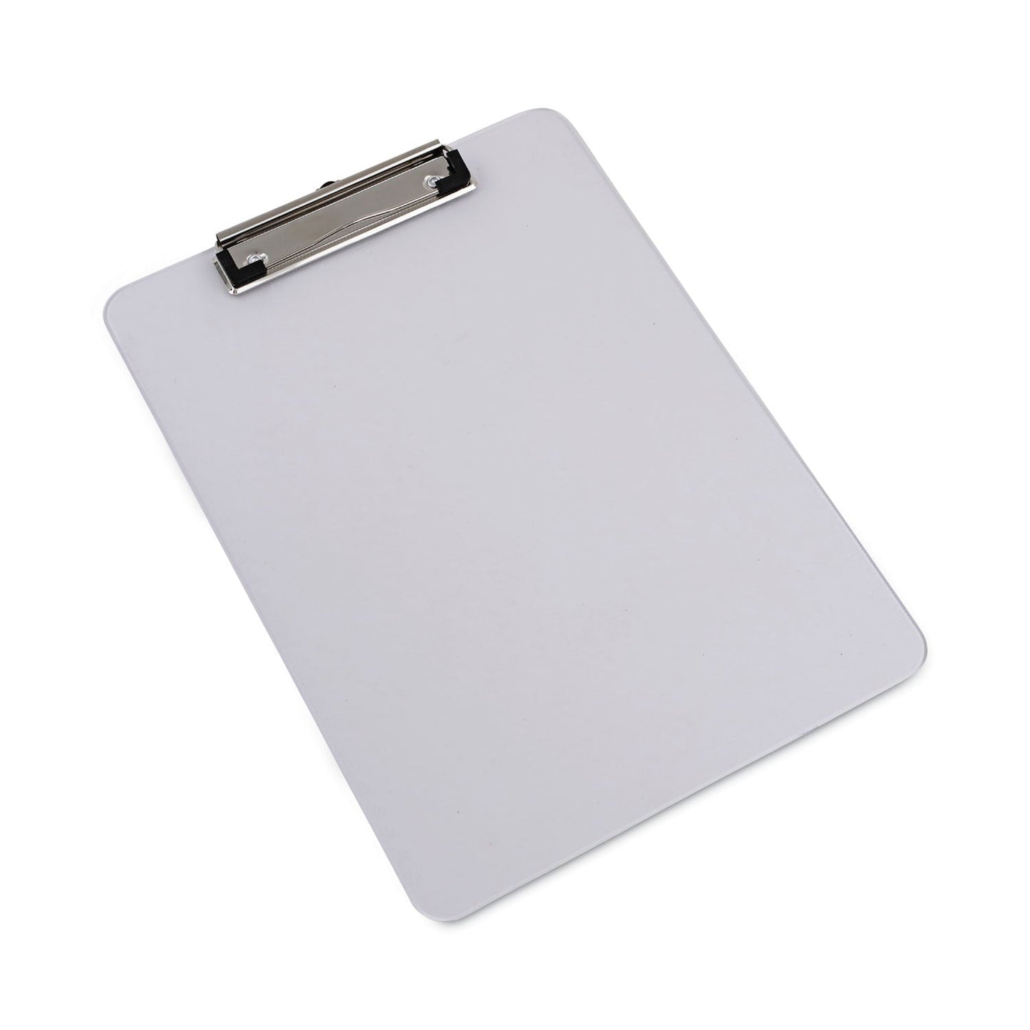 Universal Plastic Clipboard with Low Profile Clip, 0.5" Clip Capacity, Holds 8.5 x 11 Sheets, Clear