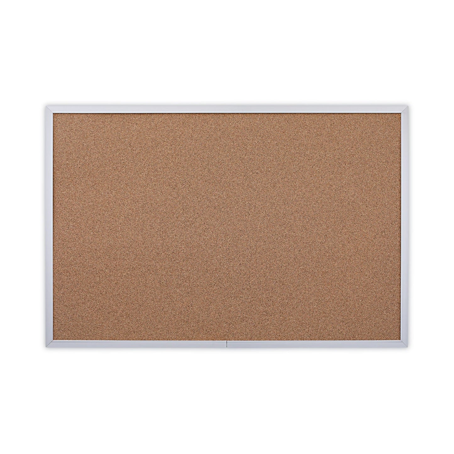 Universal Bulletin Board, Natural Cork, 36 x 24, Satin-Finished Aluminum Frame