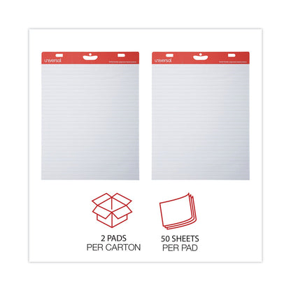 Universal Renewable Resource Sugarcane Based Easel Pads, Presentation Format (1" Rule), 27 x 34, White, 50 Sheets, 2/Carton