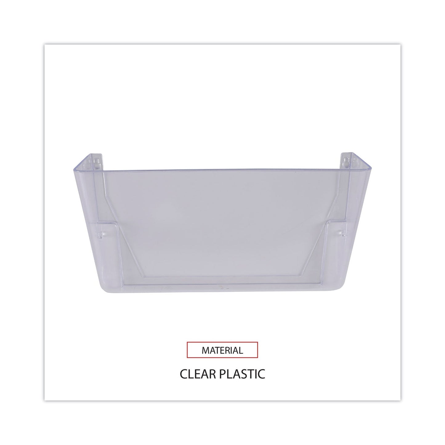 Universal Wall Files, 3 Sections, Letter Size, 13" x 4" x 14", Clear, 3/Set