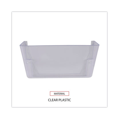 Universal Wall Files, 3 Sections, Letter Size, 13" x 4" x 14", Clear, 3/Set