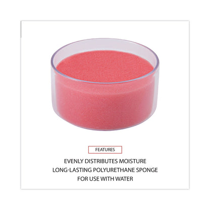 Universal Sponge Cup Moistener, 3" Diameter, Clear