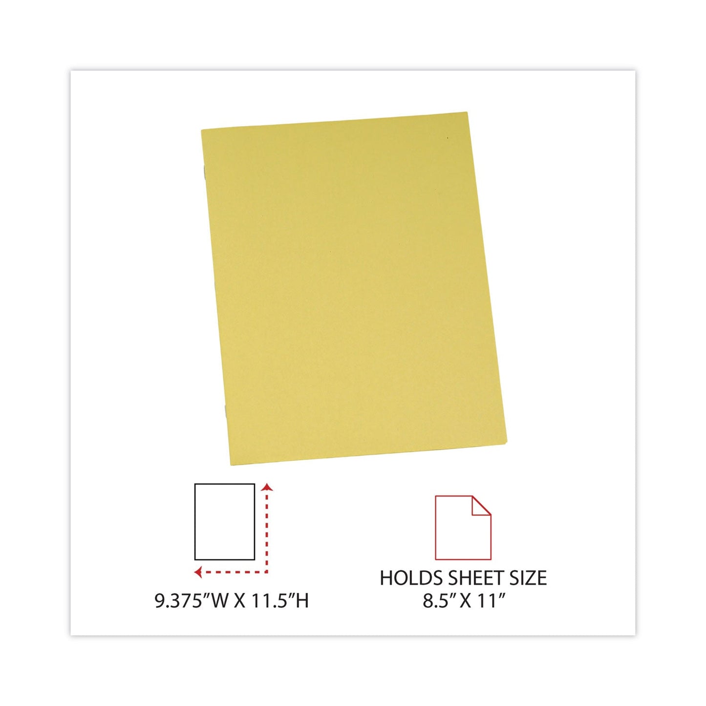Universal Two-Pocket Portfolios with Tang Fasteners, 0.5" Capacity, 11 x 8.5, Assorted, 25/Box