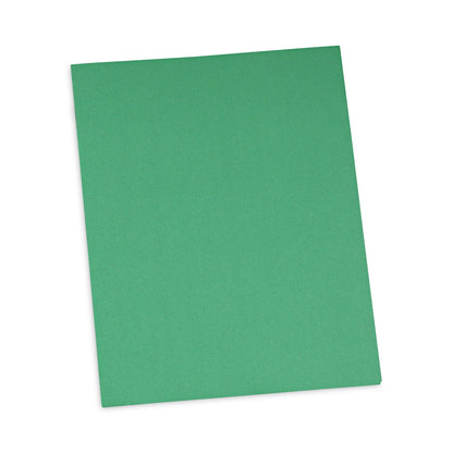 Universal Two-Pocket Portfolios with Tang Fasteners, 0.5" Capacity, 11 x 8.5, Green, 25/Box