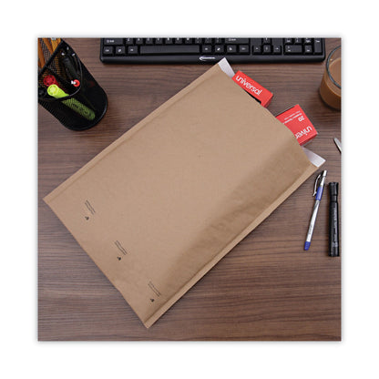 Universal Natural Self-Seal Cushioned Mailer, #5, Barrier Bubble Air Cell Cushion, Self-Adhesive Closure, 10.5 x 16, Kraft, 80/Carton