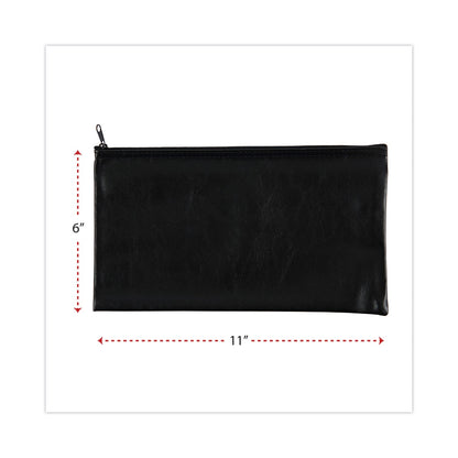 Universal Zippered Wallets/Cases, Leatherette PU, 11 x 6, Black, 2/Pack