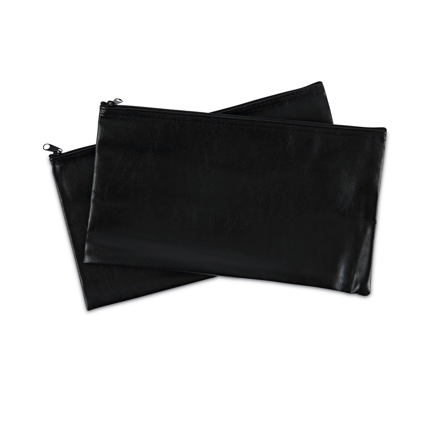 Universal Zippered Wallets/Cases, Leatherette PU, 11 x 6, Black, 2/Pack