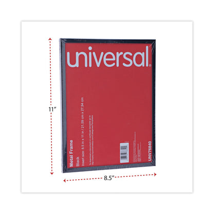 Universal Metal Photo Frame, Aluminum, 8.5 x 11, Black