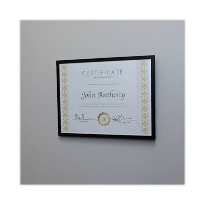 Universal Metal Photo Frame, Aluminum, 8.5 x 11, Black