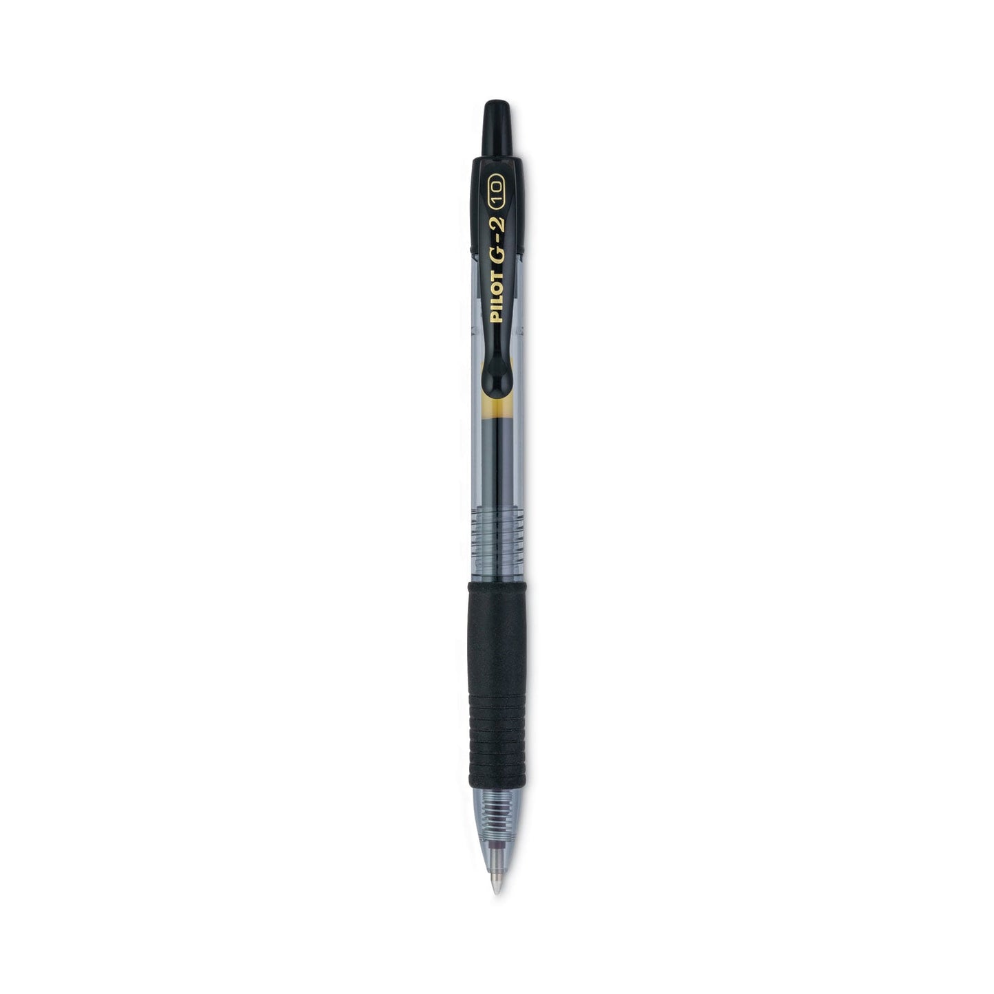 Pilot G2 Premium Gel Pen, Retractable, Bold 1 mm, Black Ink, Smoke Barrel, Dozen