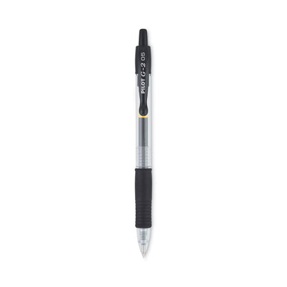Pilot G2 Premium Gel Pen, Retractable, Extra-Fine 0.5 mm, Black Ink, Smoke Barrel, Dozen