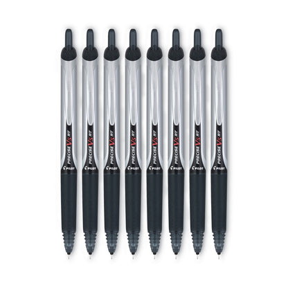 Pilot Precise V5RT Roller Ball Pen, Retractable, Extra-Fine 0.5 mm, Black Ink, Black Barrel