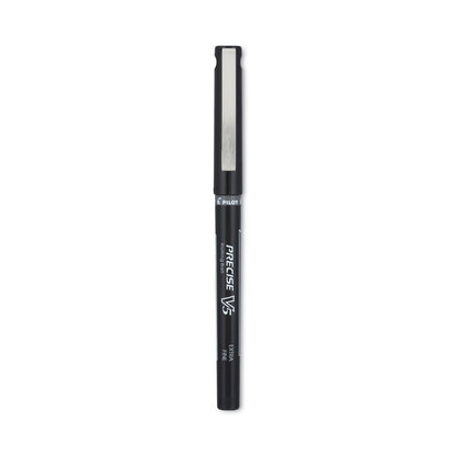 Pilot Precise V5 Roller Ball Pen, Stick, Extra-Fine 0.5 mm, Black Ink, Black Barrel, Dozen