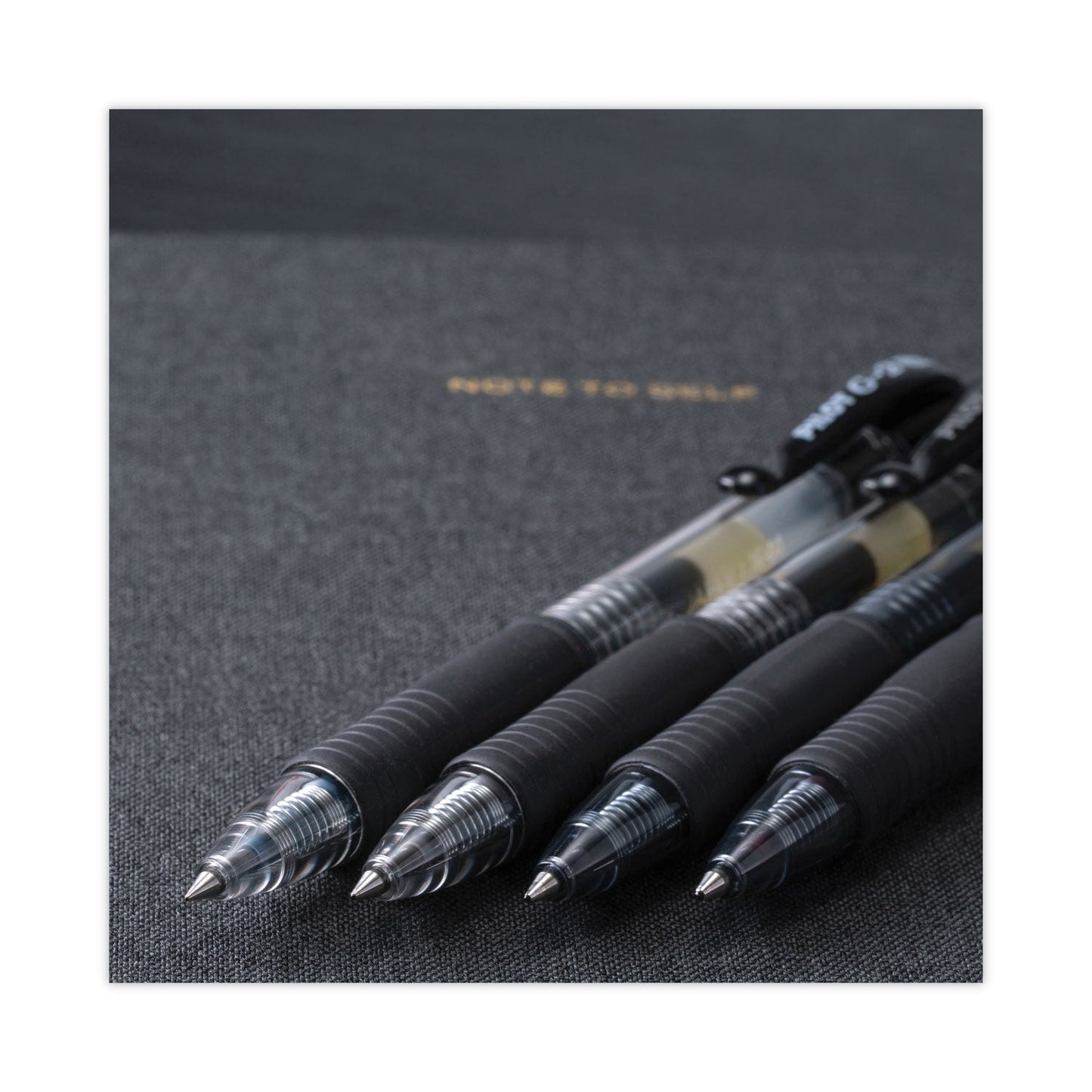 Pilot G2 Premium Gel Pen Convenience Pack, Retractable, Extra-Fine 0.38 mm, Black Ink, Clear/Black Barrel, Dozen