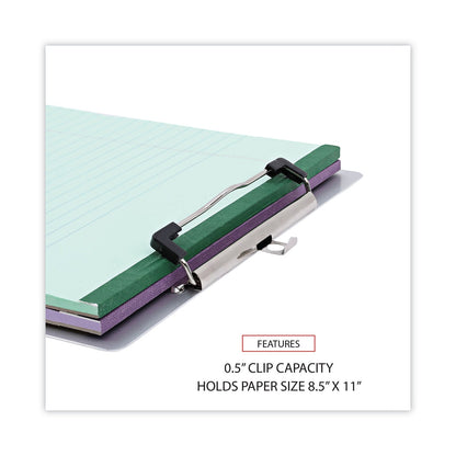 Universal Aluminum Clipboard with Low Profile Clip, 0.5" Clip Capacity, Holds 8.5 x 11 Sheets, Aluminum