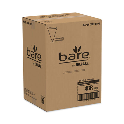 Dart Cone Water Cups, Cold, Paper, 4 oz, White, 200/Pack