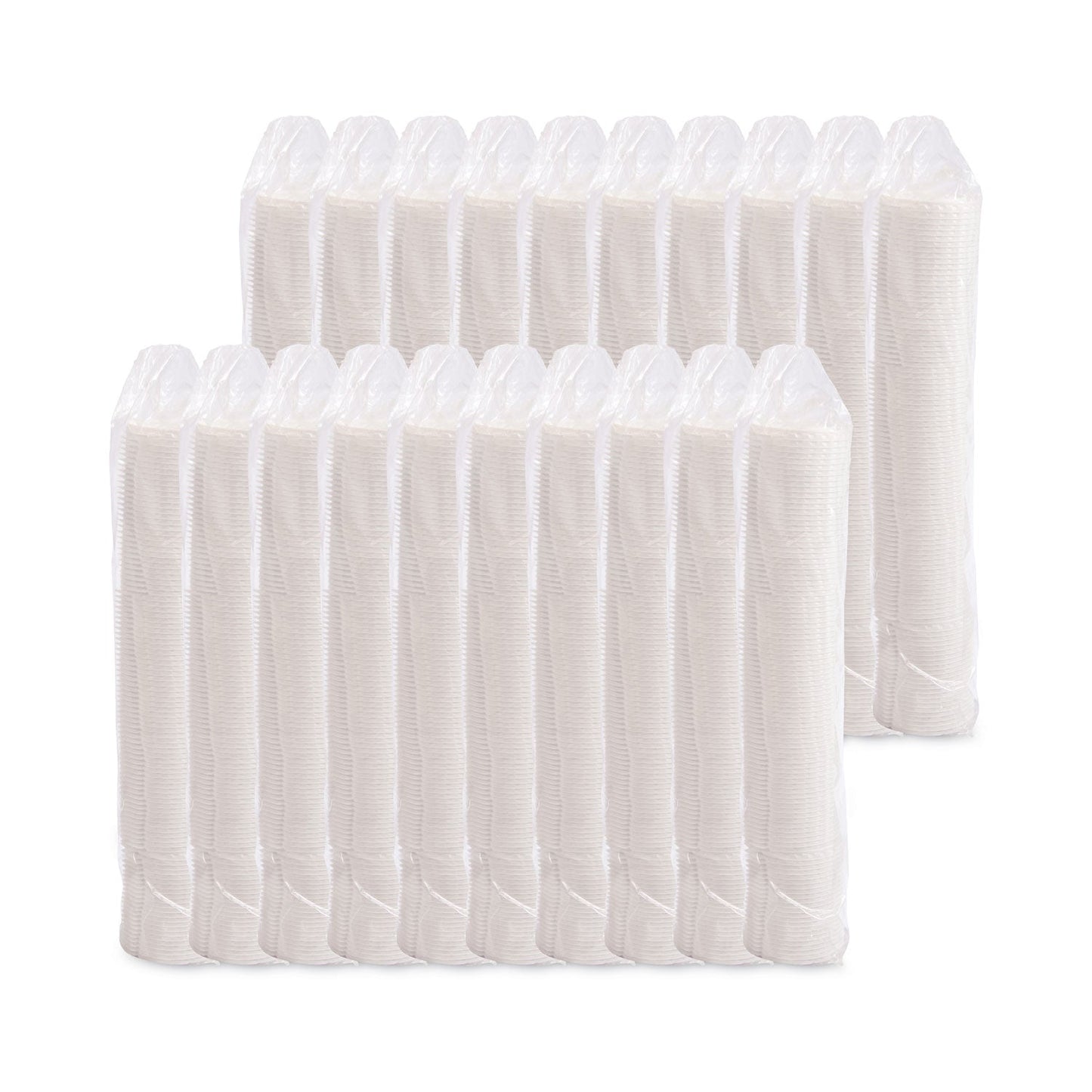 Dart Lift Back and Lock Tab Cup Lids for Foam Cups, Fits 8 oz Cups, White, 2,000/Carton