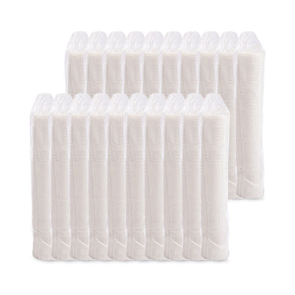 Dart Lift Back and Lock Tab Cup Lids for Foam Cups, Fits 8 oz Cups, White, 2,000/Carton