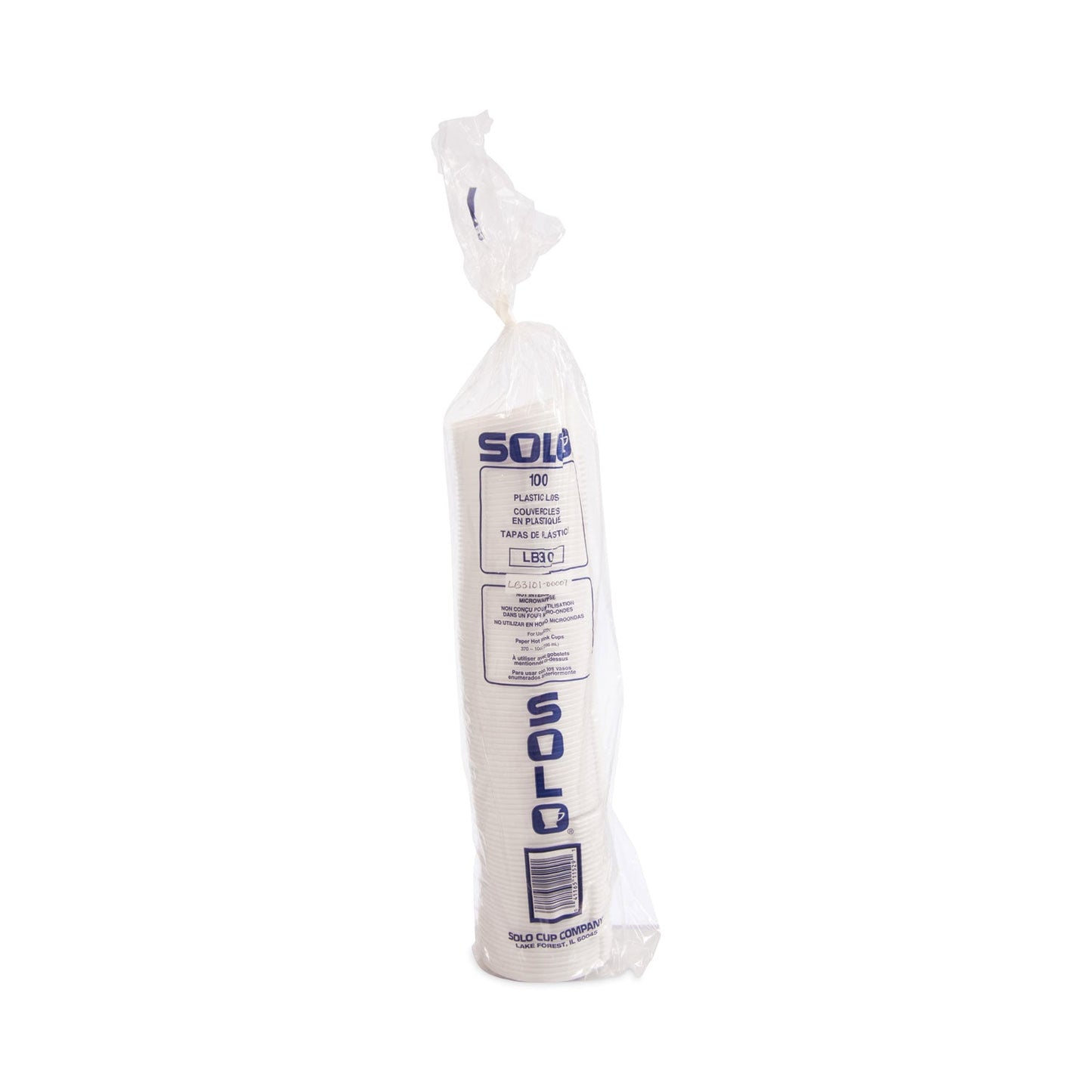 Dart Lift Back and Lock Tab Cup Lids, Fits 10 oz Cups, White, 100/Sleeve, 10 Sleeves/Carton