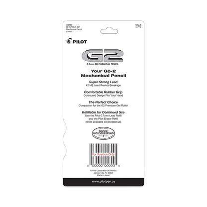 Pilot G2 Mechanical Pencil, 0.7 mm, HB (#2.5), Black Lead, Assorted Barrel Colors, 5/Pack