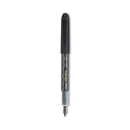 Pilot Varsity Fountain Pen, Medium 1 mm, Black Ink, Gray Pattern Wrap