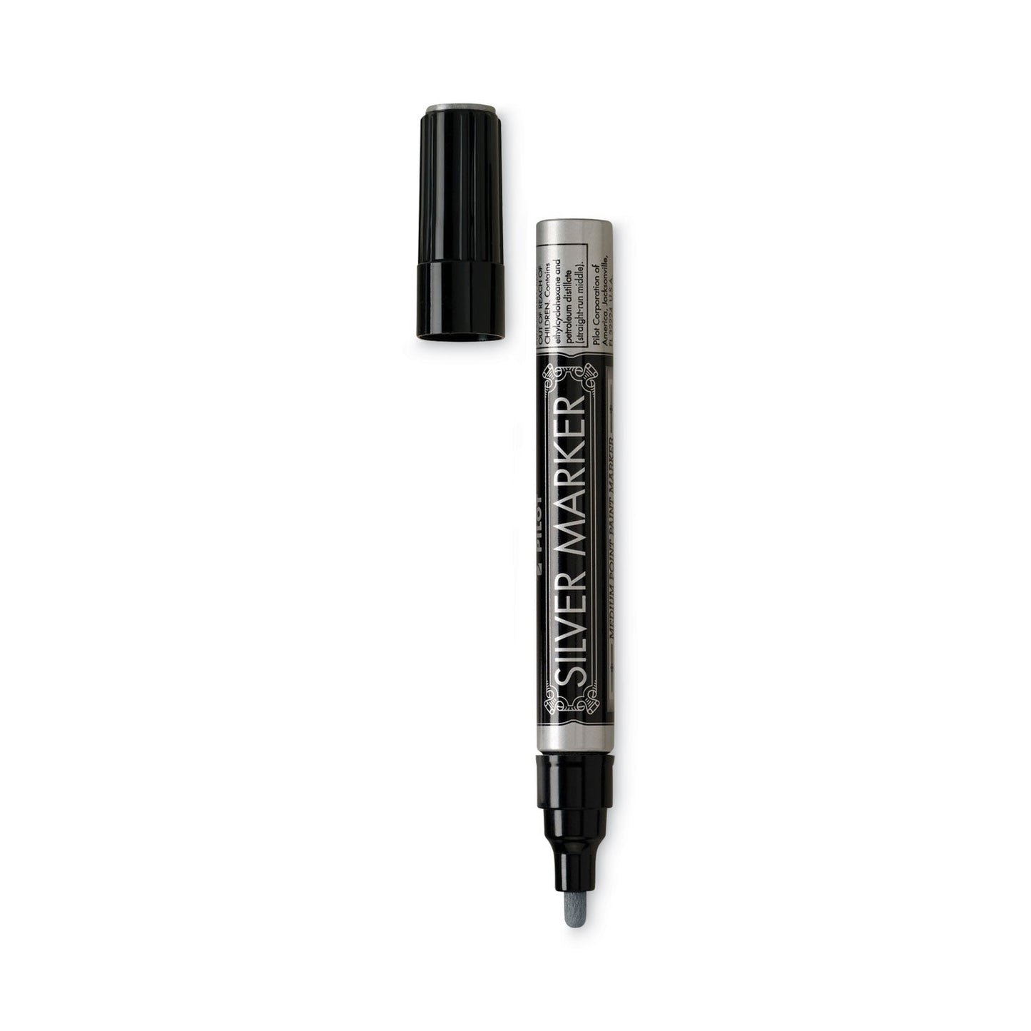 Pilot Creative Art and Crafts Marker, Medium Brush Tip, Silver