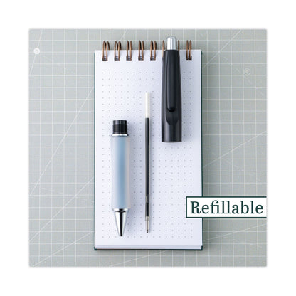 Pilot Dr. Grip Ballpoint Pen, Retractable, Medium 1 mm, Black Ink, Black Barrel